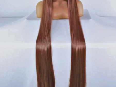 65” Burgundy Brown Lacefront Wig For Discount