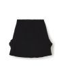 ROSE APPLIQUE BLACK MINI SKIRT Online Sale