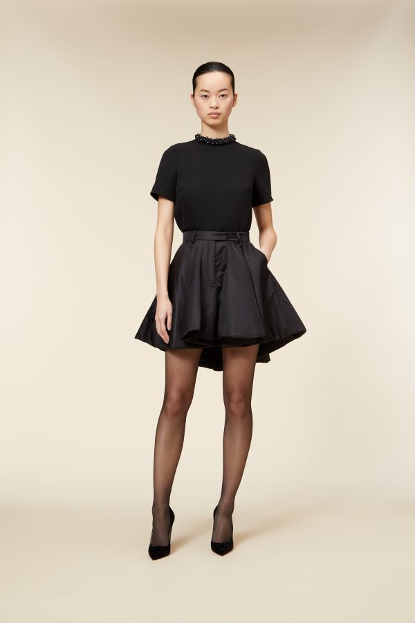 PADDED NYLON MINI SKIRT Cheap