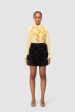 ROSE APPLIQUE BLACK MINI SKIRT Online Sale