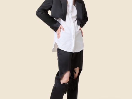 CROPPED SATIN BLAZER Online