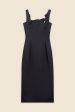 NECK CUT SATIN MIDI DRESS Online