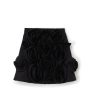 ROSE APPLIQUE BLACK MINI SKIRT Online Sale