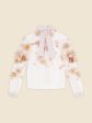 FLORAL EMBROIDERY LONG SLEEVE TOP Hot on Sale