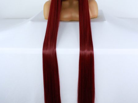 65” Burgundy Red Lacefront Wig For Sale