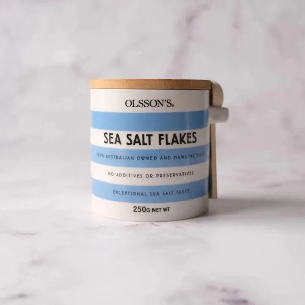 Olsson s Salt | Pure Sea Salt Flakes | 250g Stoneware Jar on Sale