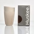 Huskee Cup | Reusable Coffee Cup with Lid 12oz 354ml Natural on Sale