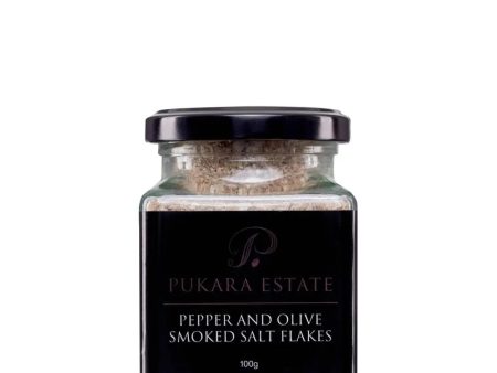 Pukara Estate | Pepper and Olive Smoked Salt Flakes 100gm | GF For Discount