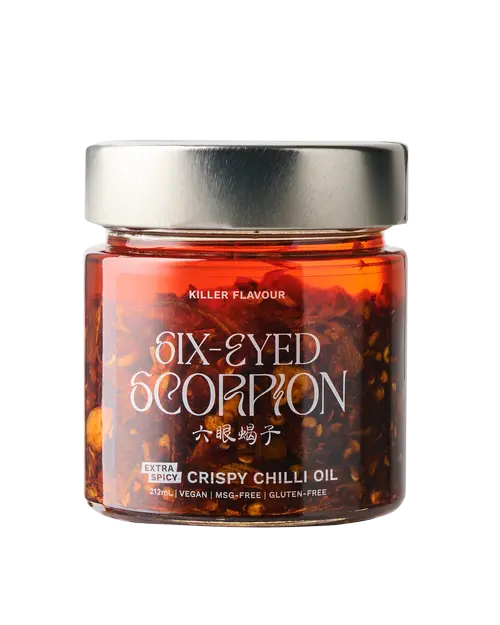 Six Eyed Scorpion | Extra Spicy Crispy Chilli Oil 212ml | V GF Online