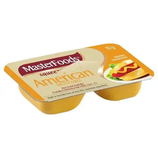 MasterFoods American Mustard Squeeze-On | 25 x 10g Portions For Sale