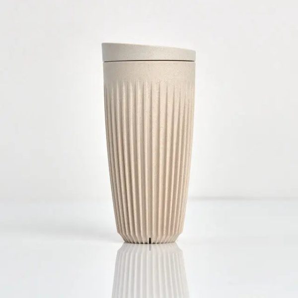 Huskee Cup | Reusable Coffee Cup with Lid 16oz 473ml Natural on Sale