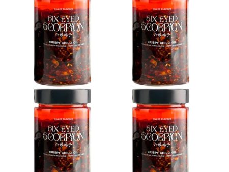 Six-Eyed Scorpion Original Crispy Chilli Oil - XL 720ml 4Pk V GF For Sale