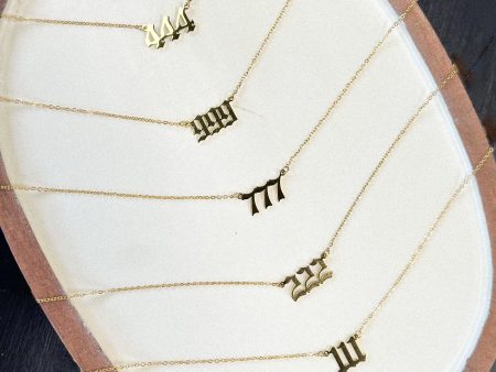 WATER PROOF Angel Number Necklace {MULTIPLE NUMBERS} on Sale