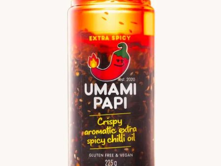 UmamiPapi Aromatic Extra Spicy Chilli Oil | 225g GF V Online now