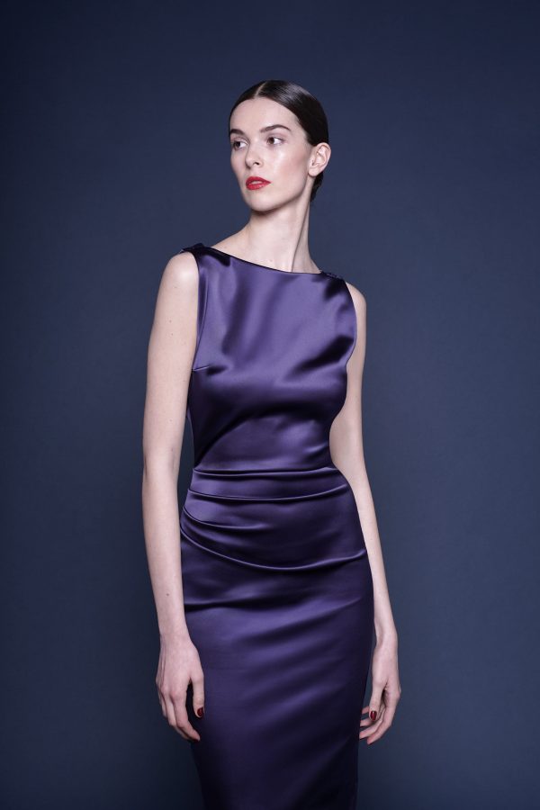 AJOUR SATIN DRESS Fashion