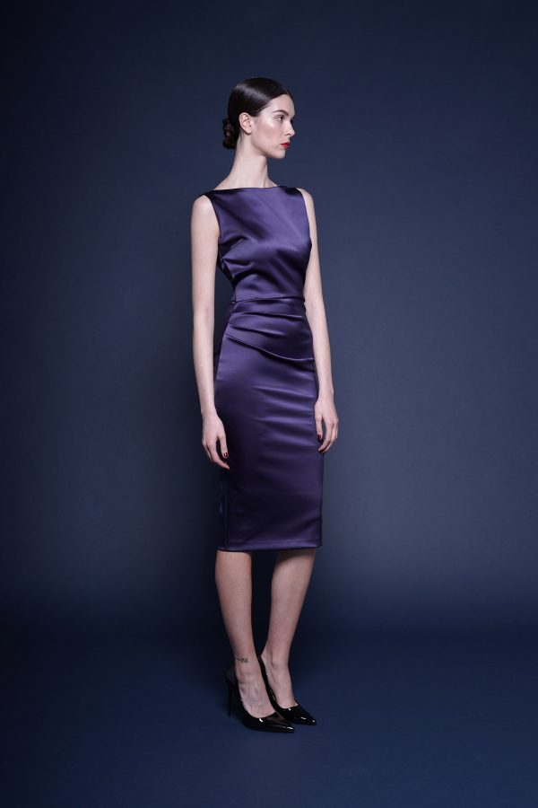 AJOUR SATIN DRESS Fashion