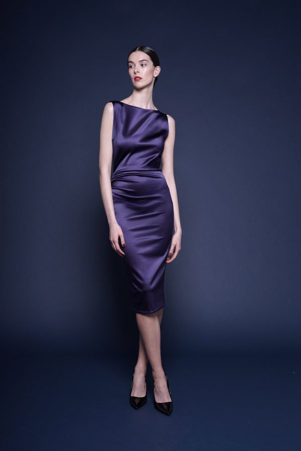 AJOUR SATIN DRESS Fashion